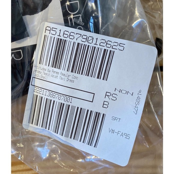 NWT Attitudes by Renee Como Jersey Magic Waist Maxi Dress Size Small Black - Picture 8 of 8